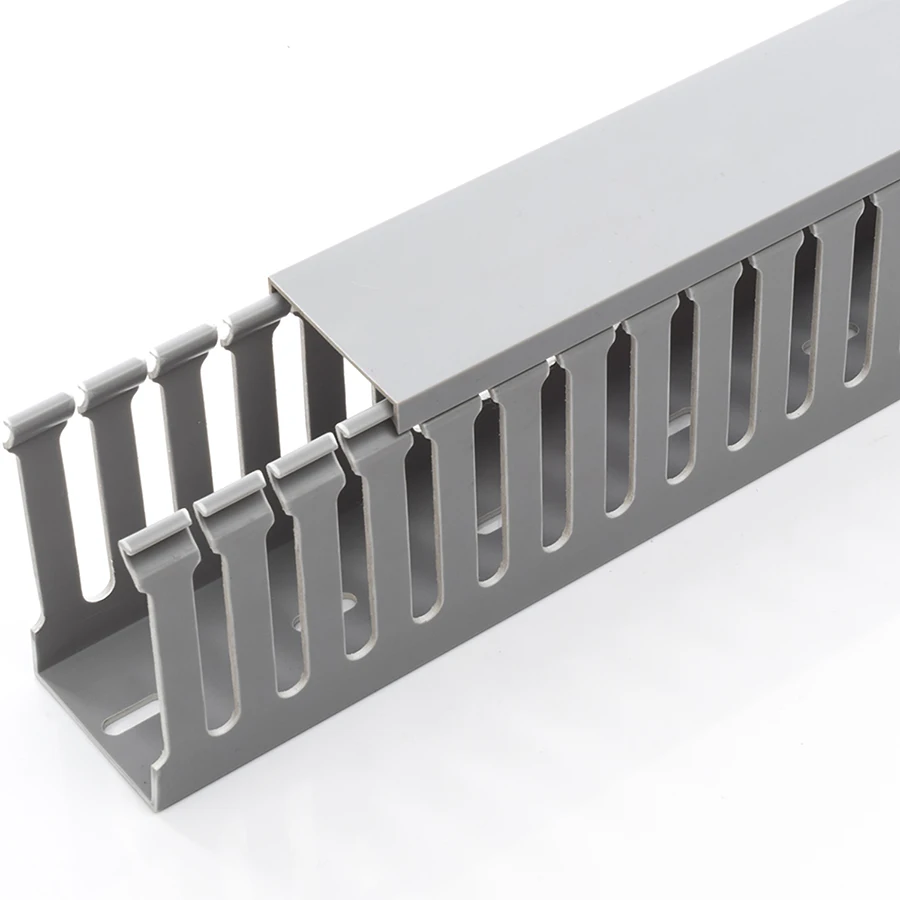 
EASCO Cable Way Channel PVC Extruded Slotted Grey Manufacturer Approved By UL94V0 Electric Panel Building 