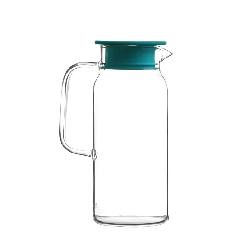 
glass water jug with lid high borosilicate glass water jug 