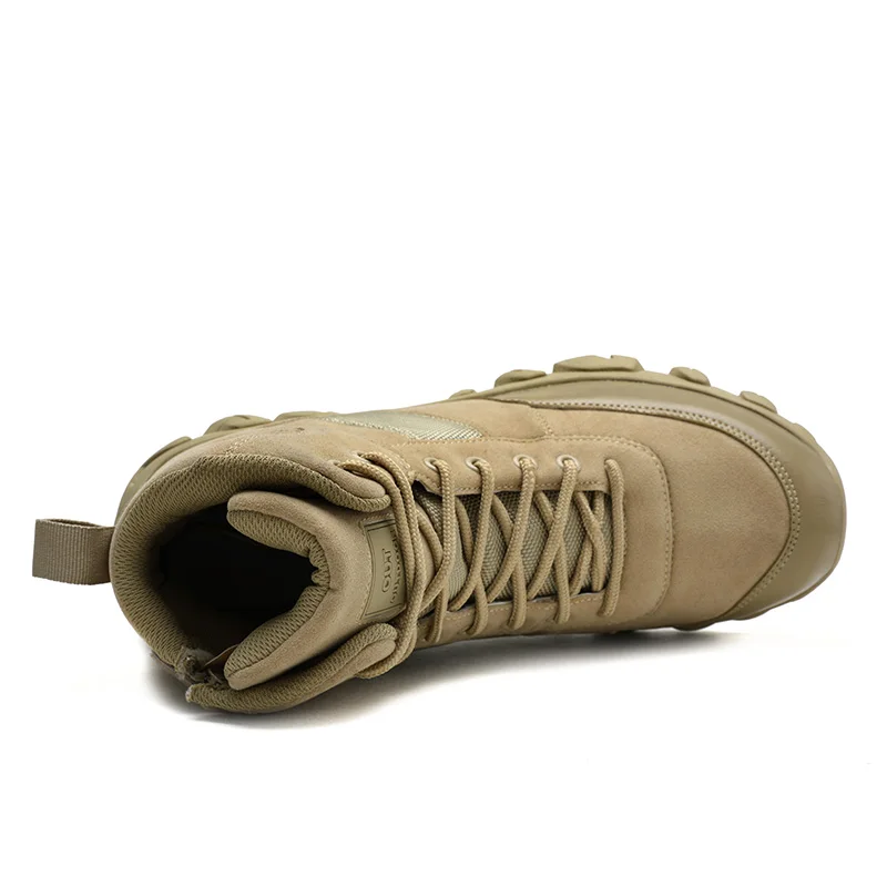 
Jinjiang top seller 2021 big size snow hiking ankle Durable waterproof leather military hunting boots for men shoes 