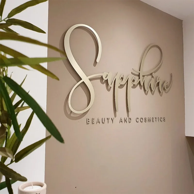 Personalized Acrylic Cut Name Sign Wedding Birthday Party Decoration Mirror Gold Custom Name Wall Hanging Party Gifts