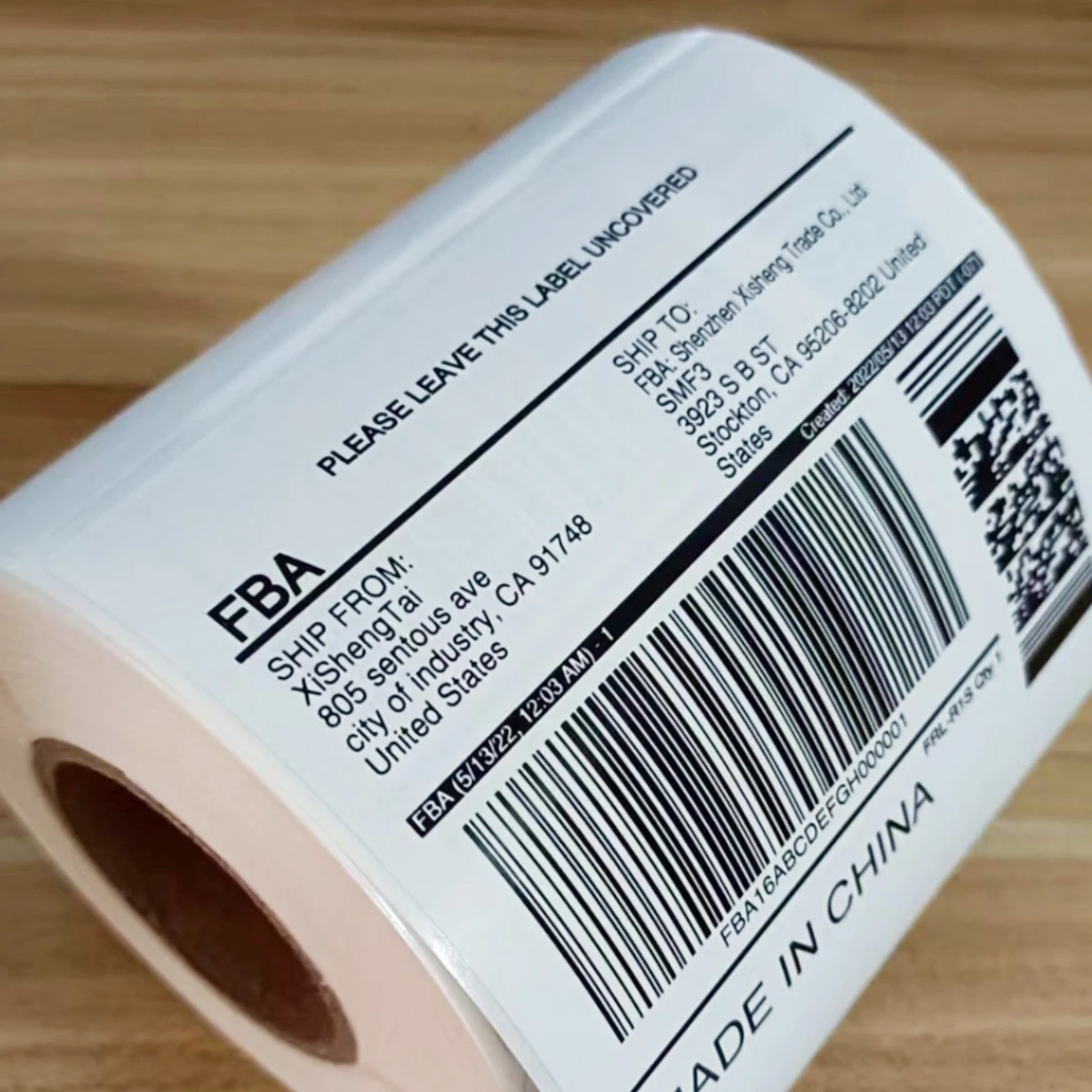 FBA label sku identification logistics sticker tagging barcode tracking QR code FBA outer box packaging label sticker printing