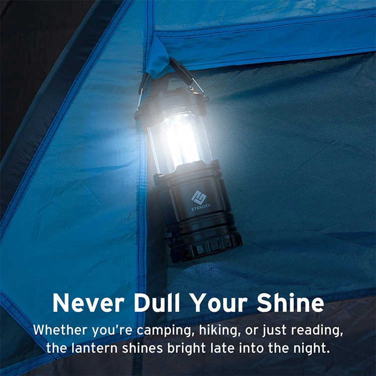 Emergency LED Camping Lantern Flashlight Collapsible 2 IN 1 Lantern