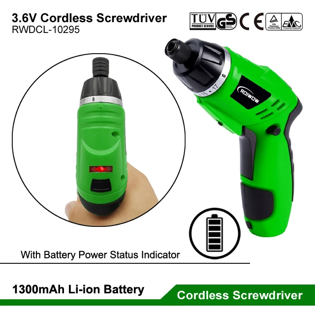 Cordless Electric Screwdriver Kit 3.6V Lithium Battery Power Cordless Screwdriver Drill Bit Set Tools Mini Electric Screwdriver