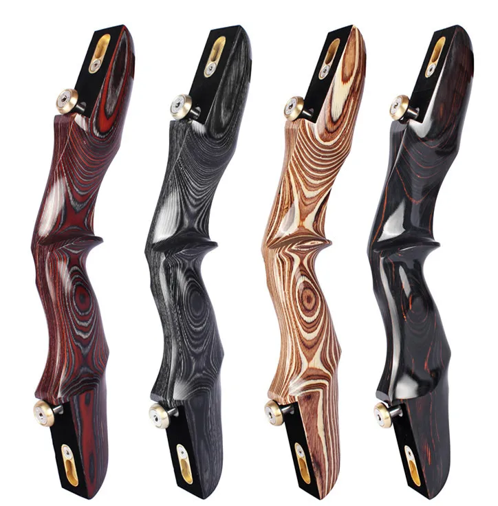 hunting use wooden riser recurve bow with ILF limbs