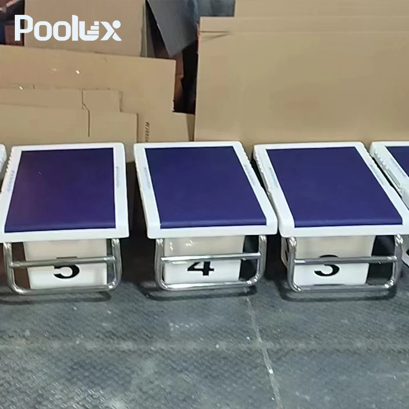 Anti-slip Super Competition Standard Swimming Start Block With Hand Rail Diving Platform