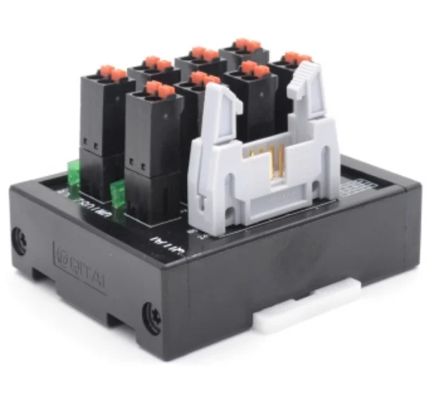 QMT082SL высокоэффективный 8-битный выходной клеммный блок DC24V 1A PLC модуль подключения со светодиодным светом