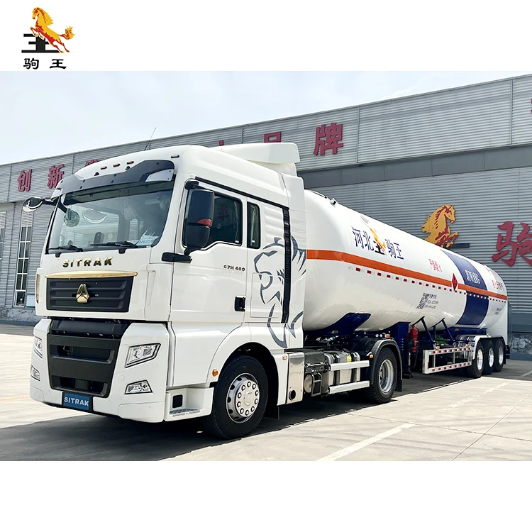Factory manufacturer 3 axle Liquid  Ethane Cryogenic tank trailer 52.6 Liquid Cryogenic Ethane Transport Tank Semi Trailer