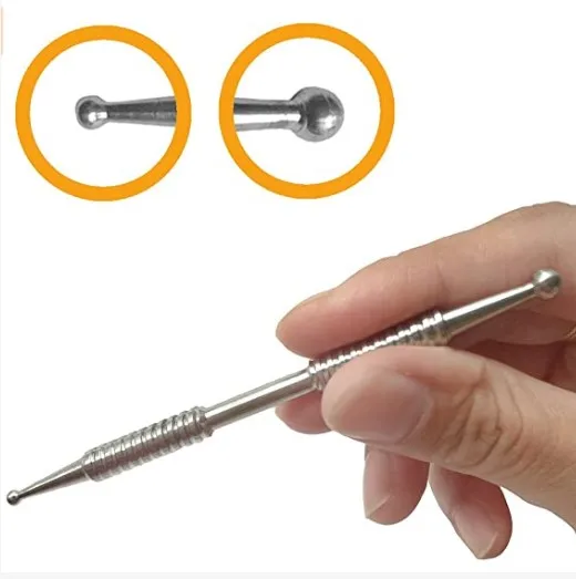 Dual acupuncture ear probe facial reflexology massager face massage tool acupuncture points detector