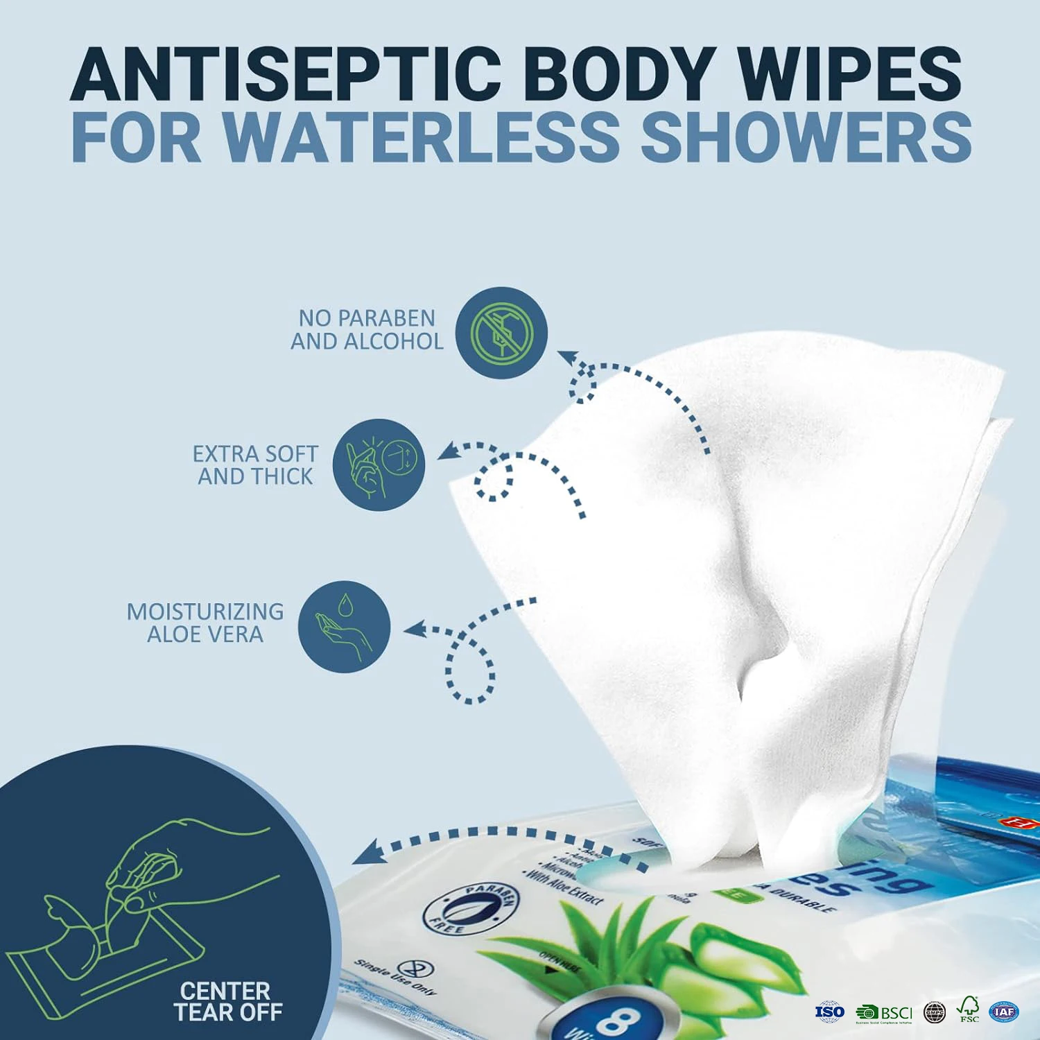 Wholesale Adult Wipes disposable organic natural bamboo Washcloth Body Bath Wipes Extra Large  Wipe for Adult