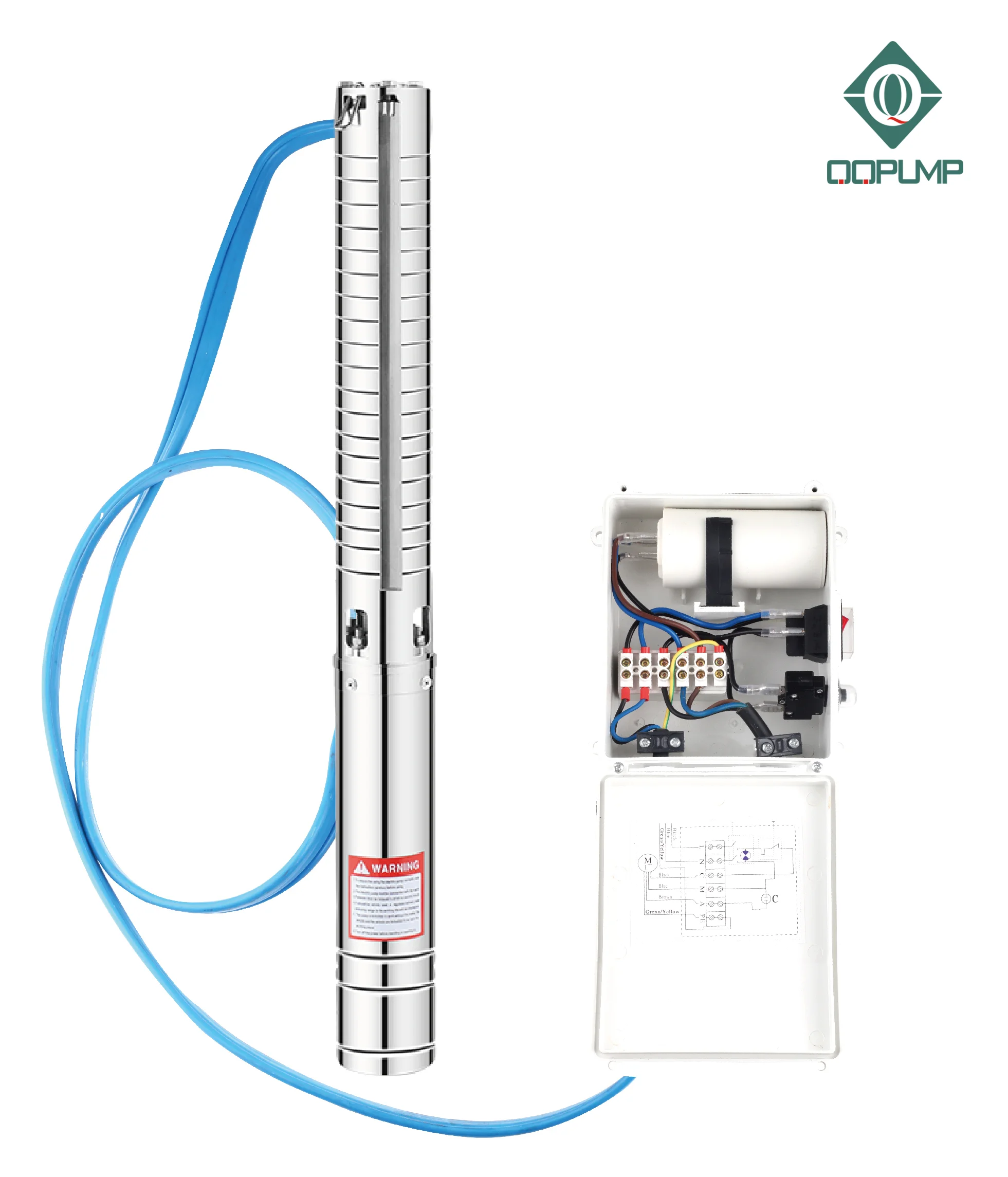 QQPump 4SPM8/5 1HP 304SS Mini Water Pump Centrifugal Electric Pump Fountain Pump Submersible