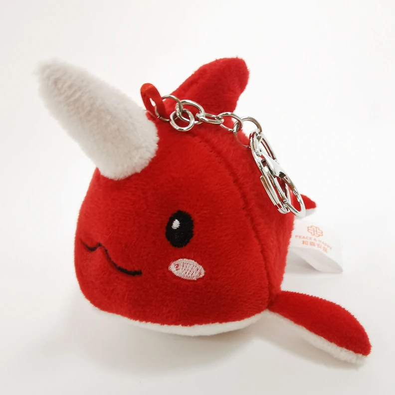 Cute squishmallow keychain plush doll toy custom stuffed animals fish key chain