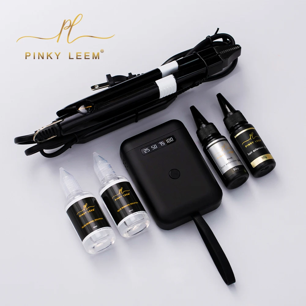 Pinky Leem Best Selling Tape Led Hair Extension Tool Hair Extension Machine System Hair Extension Set