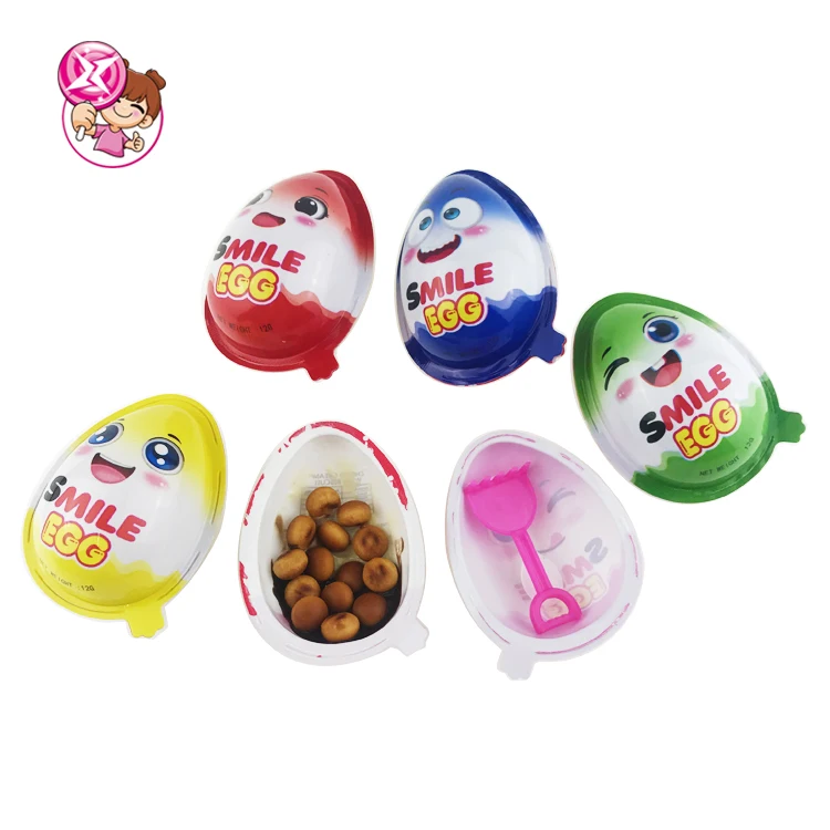 Factory wholesale hot selling candy New 2024 Kids Color Surprise Egg toys Fun sweet chocolate and cookies