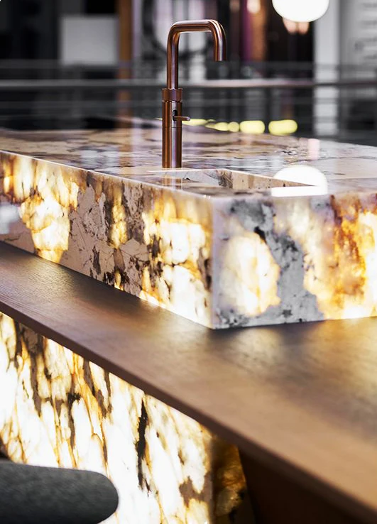 Backlit Patagonia Marble Natural Stone Kitchen Counter Island Light Up Furniture Counter Top Bathroom Vanity Top Walling Tile