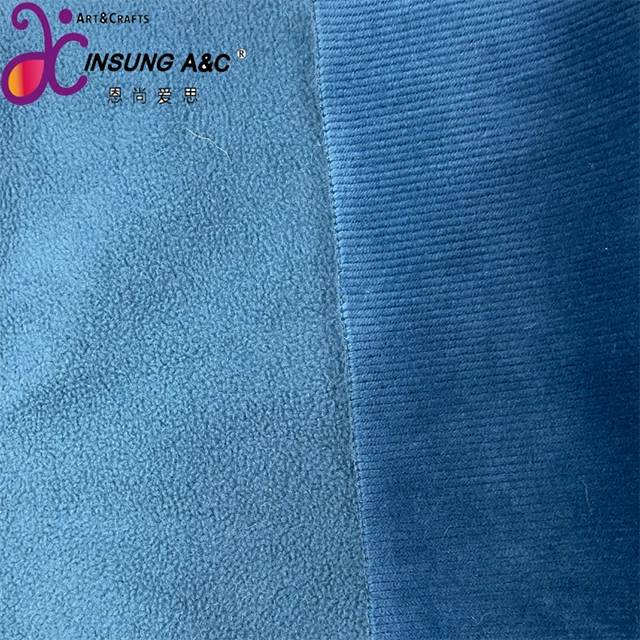 Hot Sale Burnout 4D Corduroy Fabric With Polar Fleece Fabric For Jacket Pants Garments