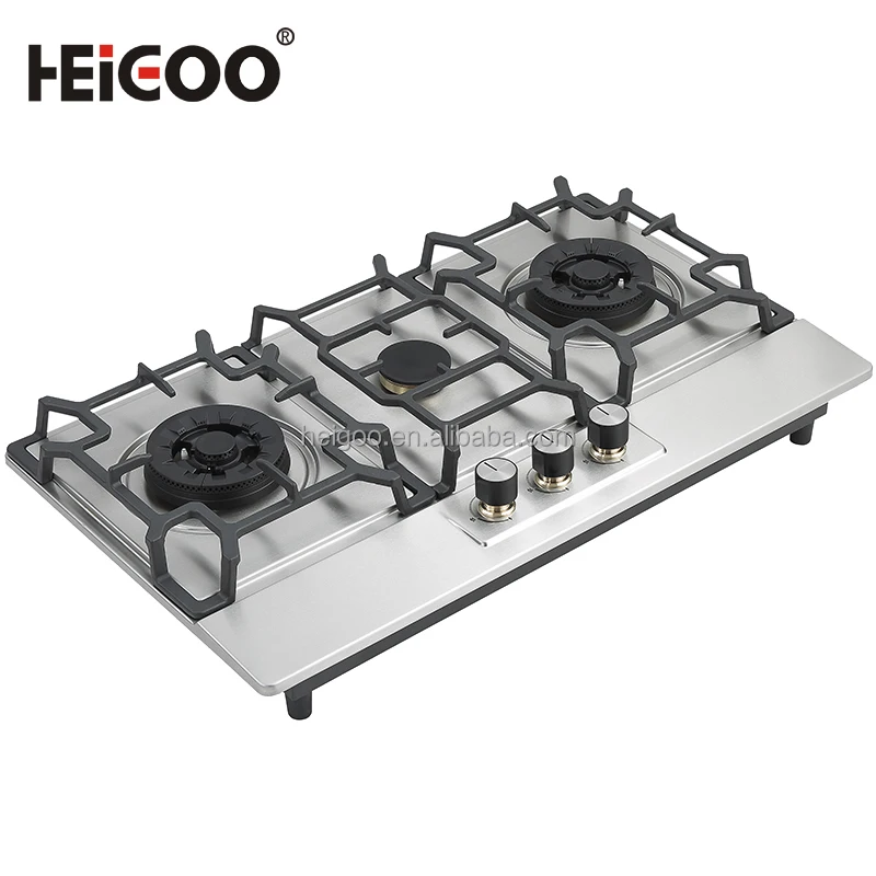 Table top and embedded 3 heads gas stove burner