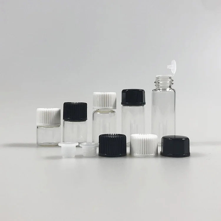 1ml 2ml 3ml 4ml 5ml Custom Empty Clear Glass Essential Oil Bottle For Serum Packaging