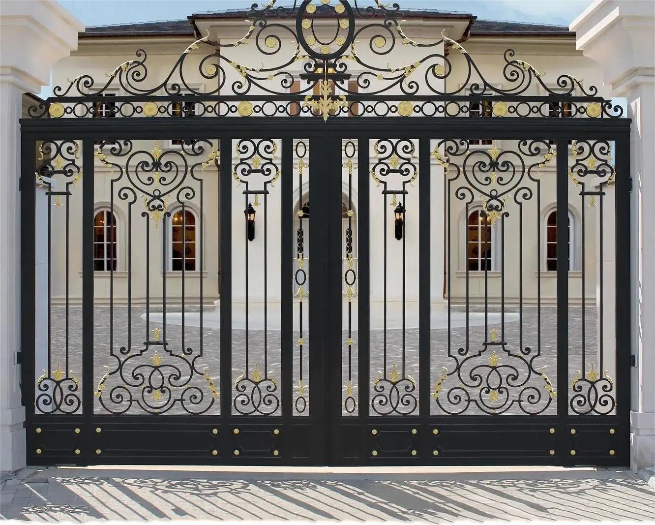 LongTai Sliding main gate double main security gate door for villa apartment aluminium gate design for villa luxury 2024