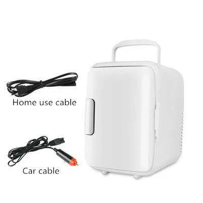 Home and Vehicle 4L Car Refrigerators Car Cooler Ultra Quiet Low Noise Car Mini Refrigerators Freezer Cooling Heating Box Fridge