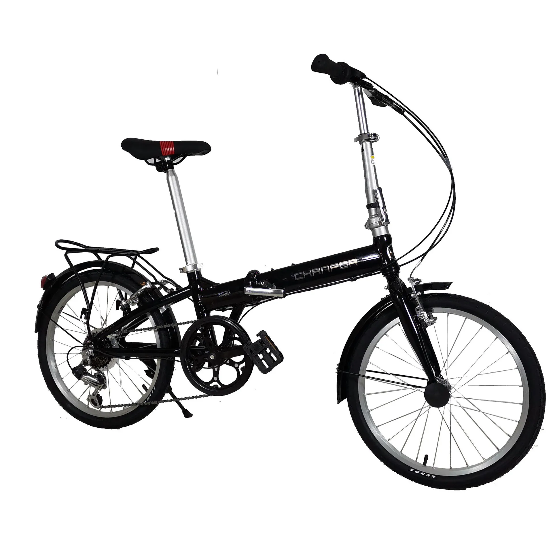 Light weight 20 inch aluminum dual V brake bike folding bike with luggage and mudguard