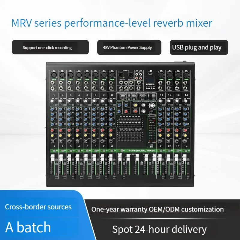 TEBO Factory direct sales 12channels stduio audio dj sound mixing 99dsp USB audio mixer for perform