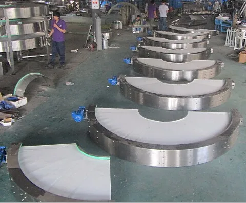 Made in China PVC belt 45-90 degree turning table curve conveyor factory price