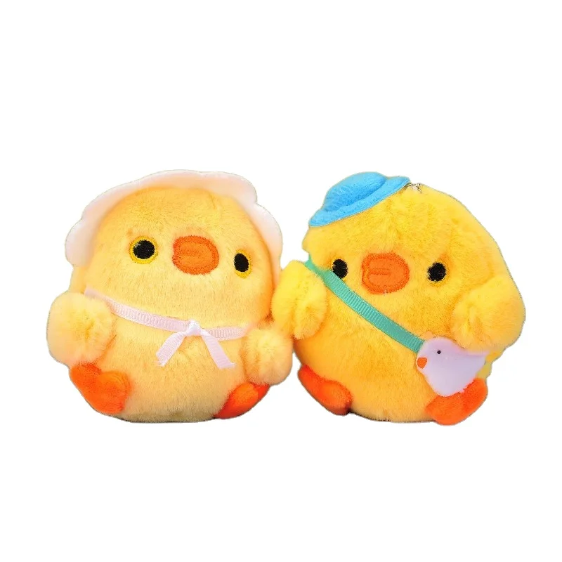 4-inch mini plush toy rabbit bear chicken key chain pendant duck penguin teddy bear scarf dog bag car decorative toy