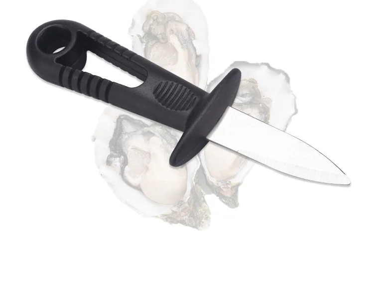 
2021 HOT Multifunction Seafood Shell Anti-slip Handle Tool Home Kitchen Pry Scallop Knives Stainless Steel Open Oyster Knife 