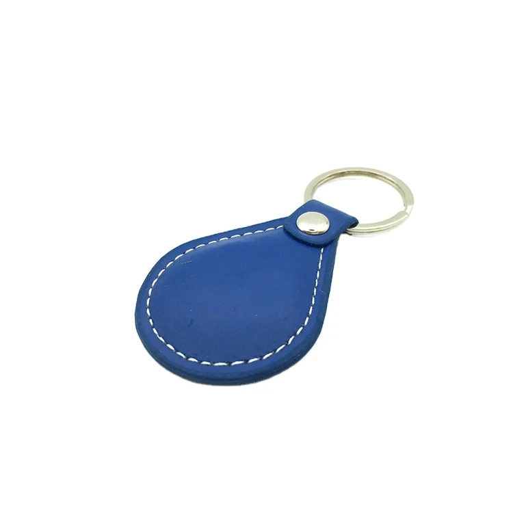 Access control door key rfid leather key fob