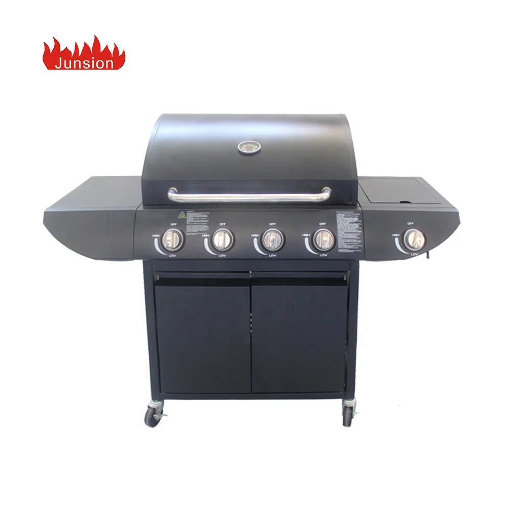 Outdoor Garden Industrial 4 Barbecue Gas Burner Argentine Gas BBQ Grill with Side Burner barbecue grill