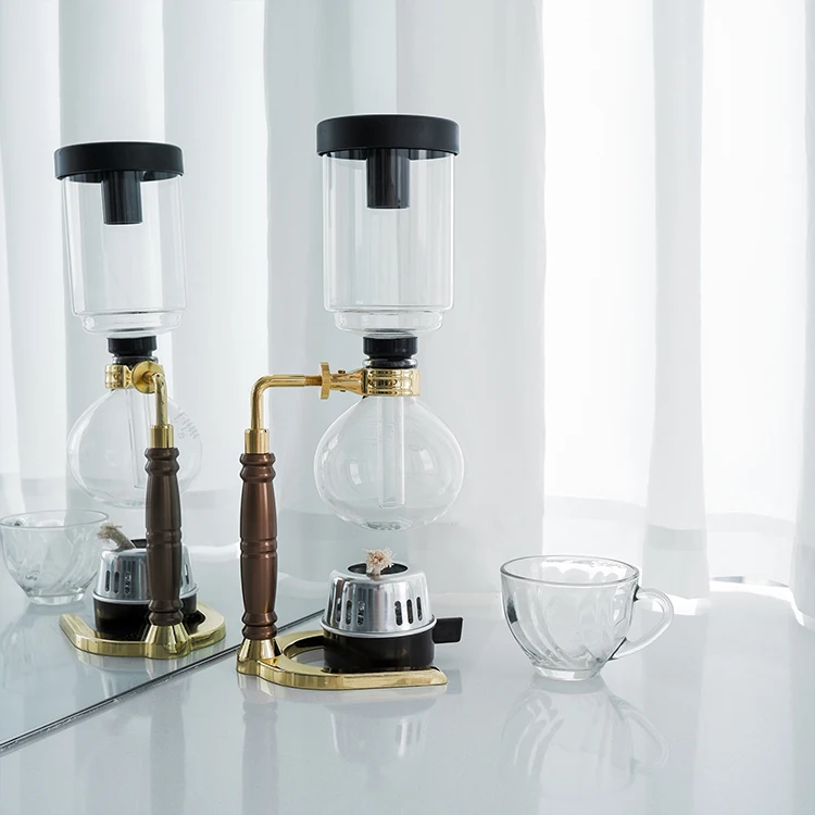 Unique 5-Cup Coffee Pot Syphon Tabletop Vacuum Siphon Coffee Maker