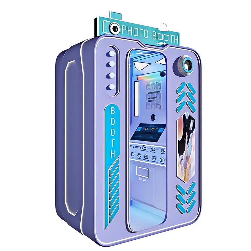 Automatic Photographic Equipment Commercial Electric Coin-Operated Photo Kiosk Machine For Walking Street