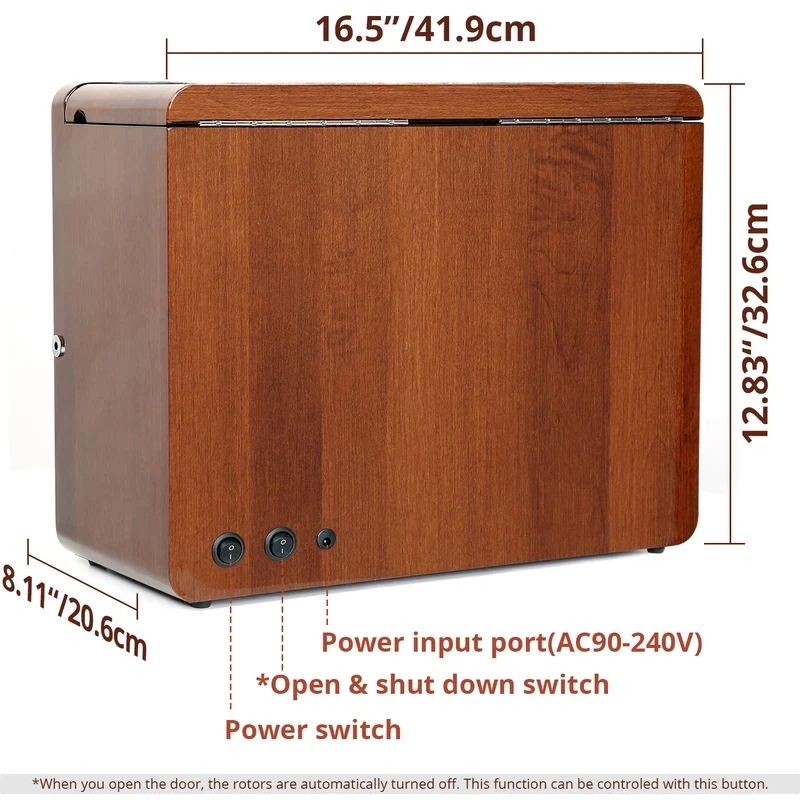 Wooden Watch Winder for Automatic Watches with Lock Super Quiet Motor Watch