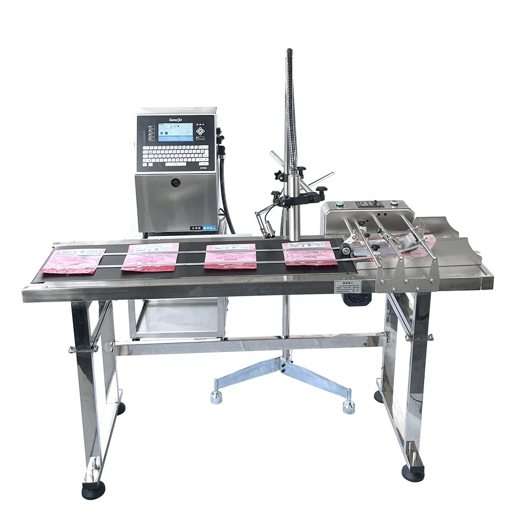 Good quality Industrial online cij printer Expiry Date time Printing Continuous fully Automatic card label cloths glass printing