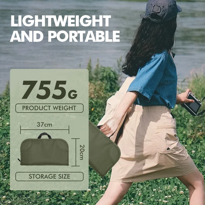 KingGear Outdoor New Aluminum Square Mini Camping Stool Ultralight Portable Folding Chair Travel 2 Way Compact Camping Chair
