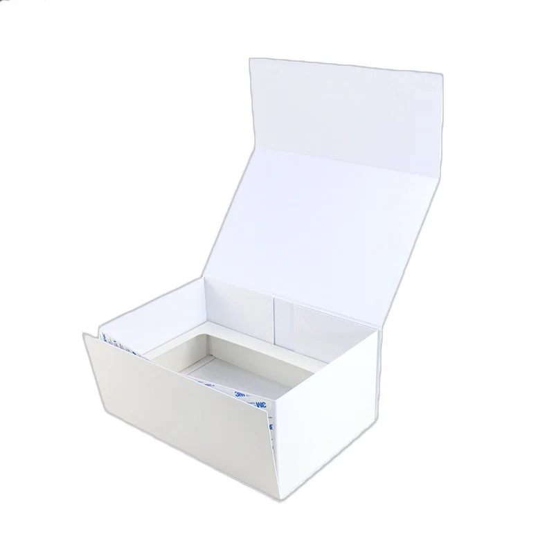 Custom Logo Printed Foldable Rigid Paper Box  V-shape Flap and textured printing Magnetic Boxes with Magnetic Closure Lid