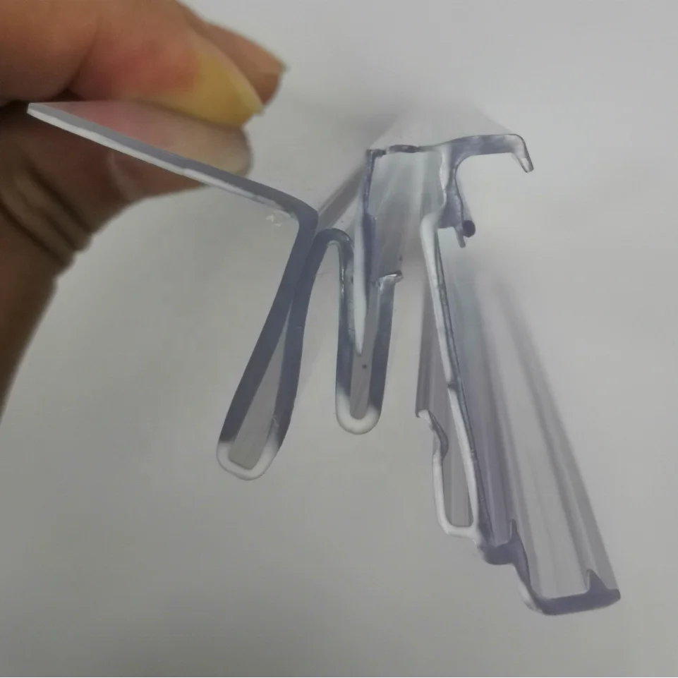 Customized Plastic PVC shelf talker with punched holes for electronic digital ESL rail for supermarket electronic shelf labels