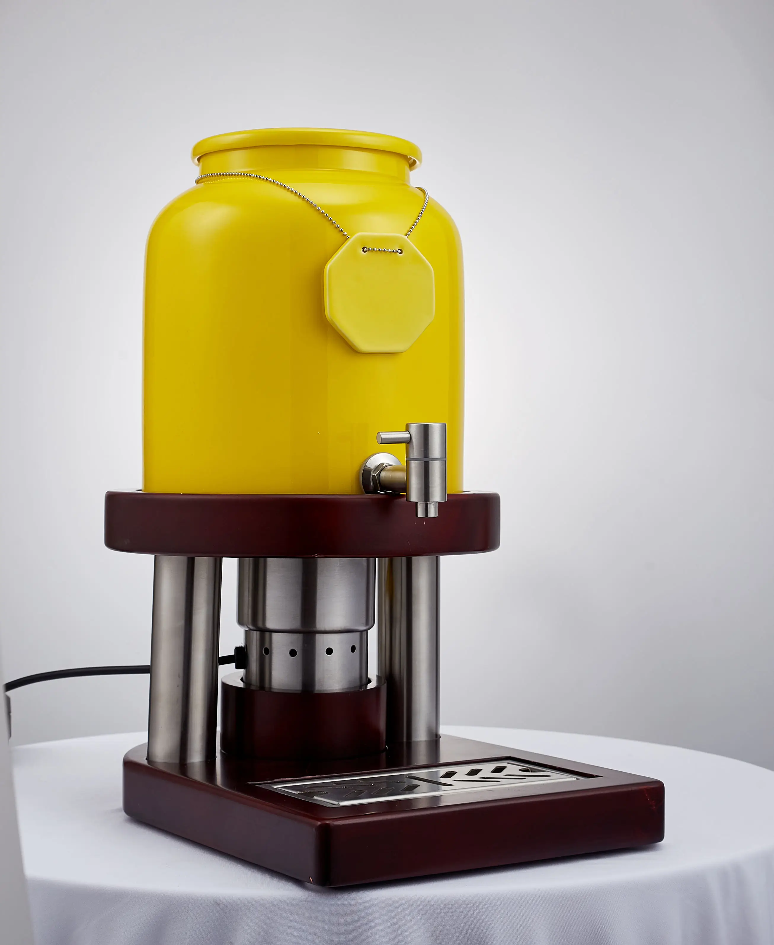 Beverage 10L coffee dispensers electrical wooden stand orange ceramic liquid tape price for milk hot tea portable dispenser