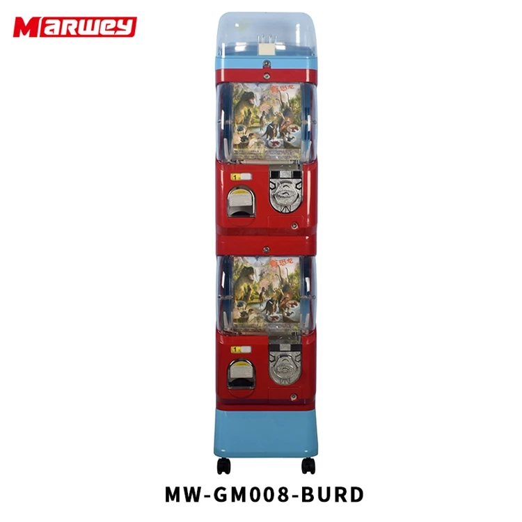 Kids Coin Operated Gashapon Vending Machines Factory Wholesale Customizable Candy Gumball Bouncing Ball Capsule Prize Machine