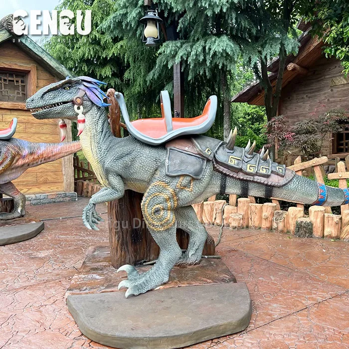 Fixed Dinosaur Riding Model Animated Dino Stute mechanical Dinosaur Ride For Kids
