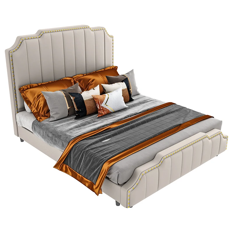 Italian style design home bedroom furniture luxury double bed