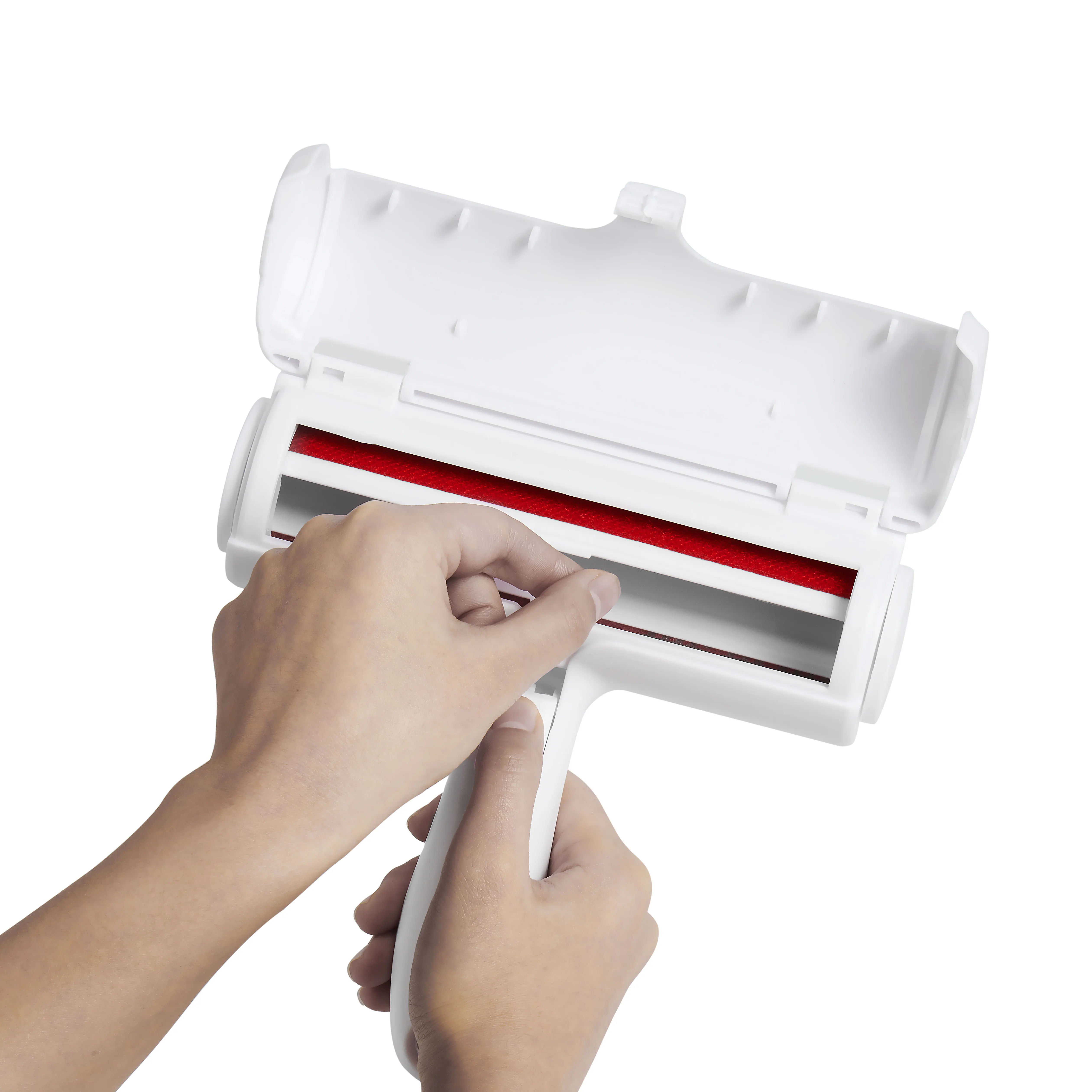 Custom Logo Self Cleaning Chom Reusable Dog Cat Pet Hair Remover Brush Lint Roller Pet Fur Hair Remover for Pets Cleaner Brush