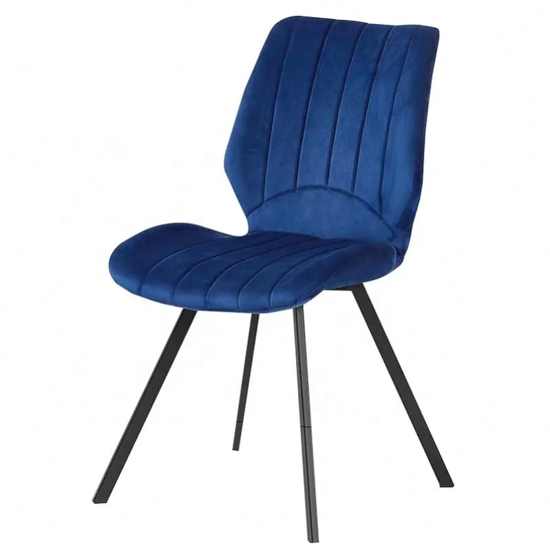 Оптовая продажа с фабрики столовая мебель скандинавском стиле удобные Бархат Металлический каркас обеденный стул
