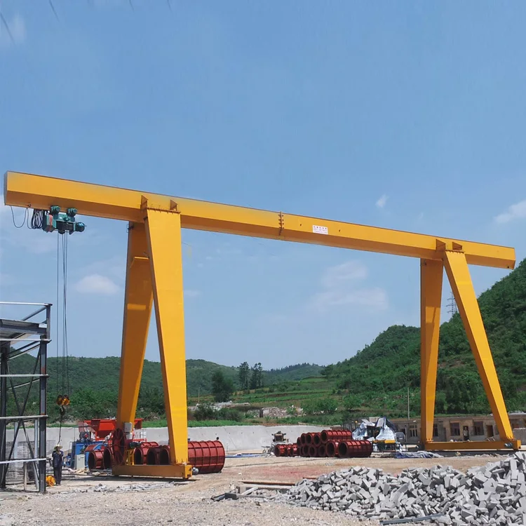 Top running easy operation workshop electric traveling 7t gantry crane price with end carrier