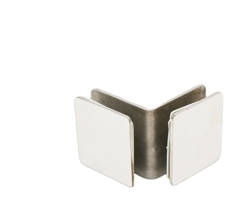 Factory Price Shower Room 90 Degree Polishing Square One Sided Shower Room Fixing Clip Glass Shower Door Clamp
