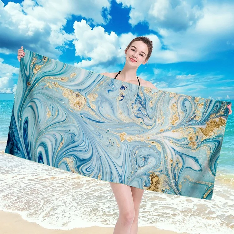 Sports sweat  beach towel thick velour towel microfiber coral fleece beach sports towel quick dry