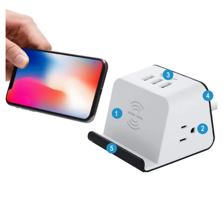 Amazon Supplier Extension Plug and Power Strip Cube Usb Power Socket USA Standard 40pcs/ctn BST-FT02W 12 Month CE ROHS CN;GUA PC