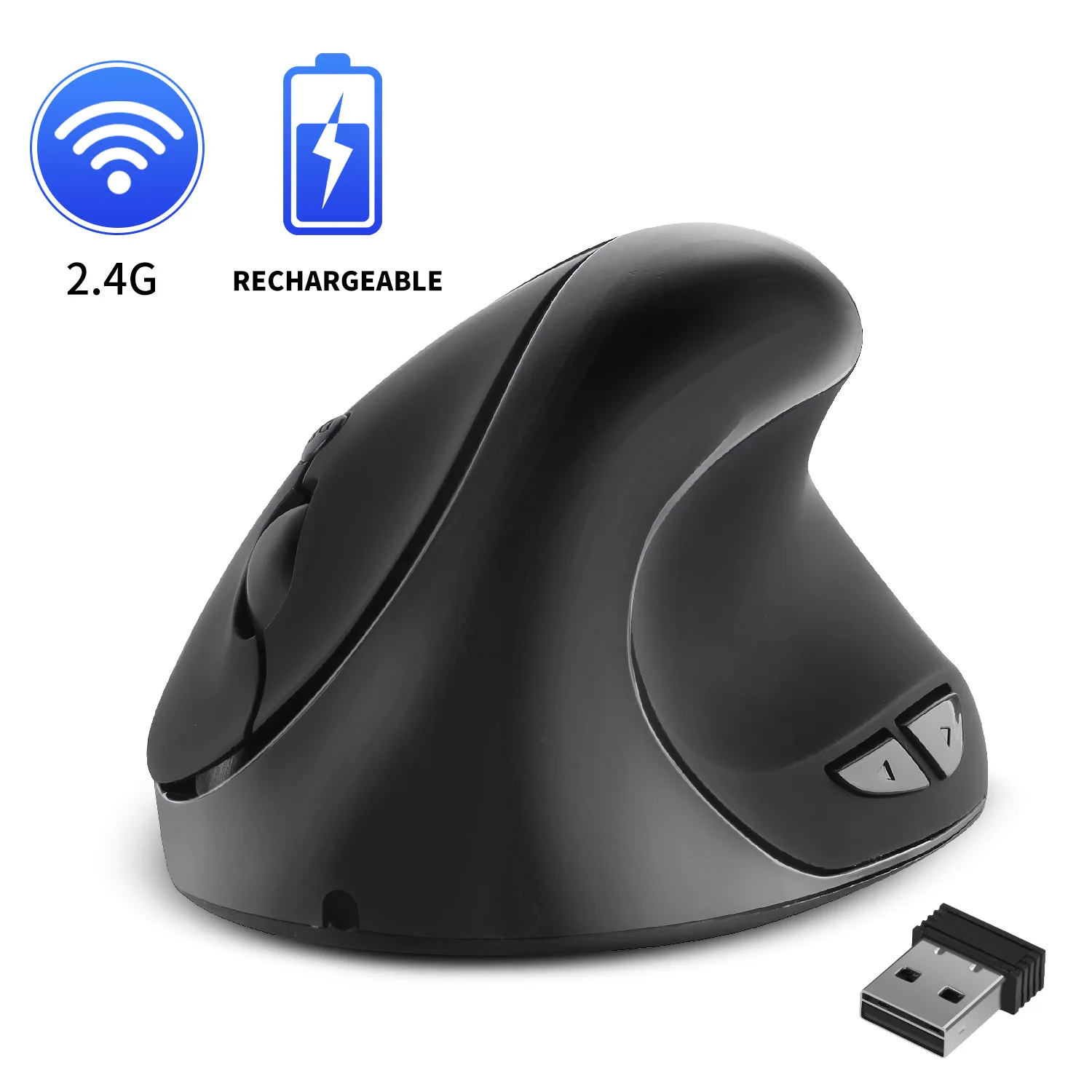 PC Gaming Mouse 2.4 Wireless Ergonomic Mouse Ultra Light Laptop Computer Accessories Office Silent Vertical USB Mouse