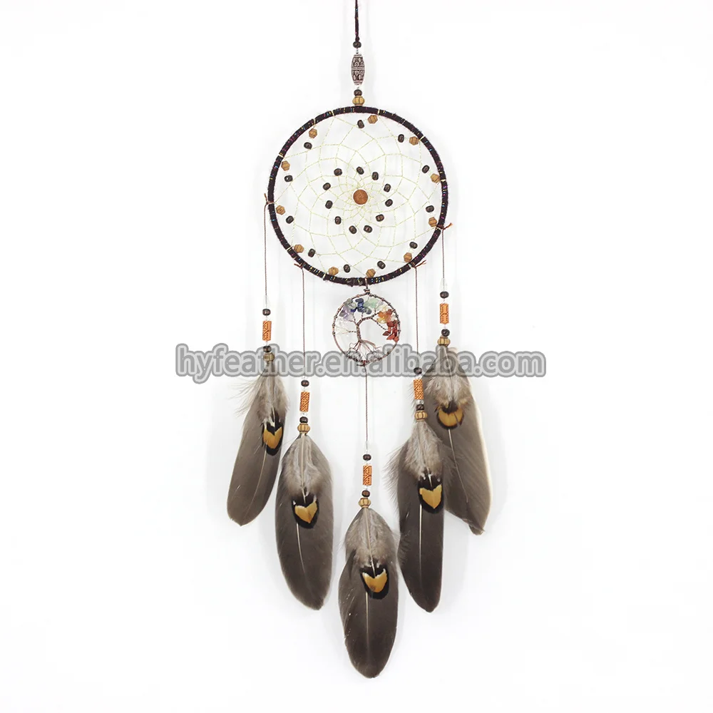 
Wholesale Dream Catcher Feather Decoration-Handmade Traditional Wind Chimes Hanging Dreamcatcher 
