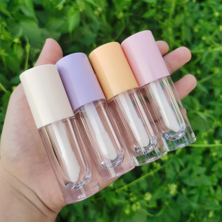 6,5 мл, оптовая продажа, косметика, новый стиль, частная марка, прозрачный пустой тюбик для блеска для губ с большой кисточкой